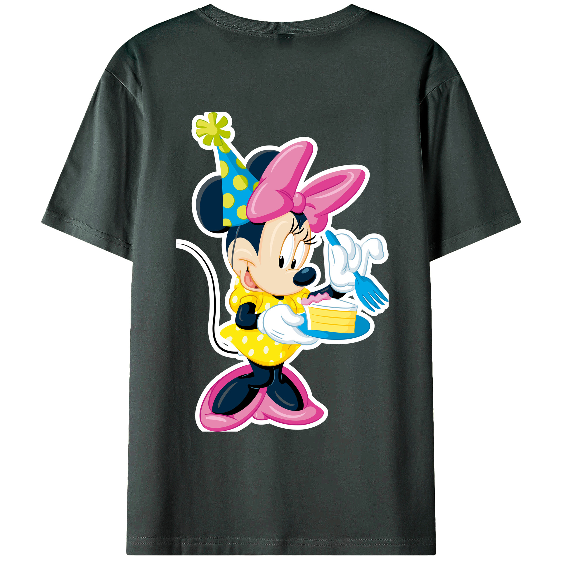 ミッキーマウス Mickey Mouse 綿100％ メンズ半袖Tシャツ（バックプリント） 通気性